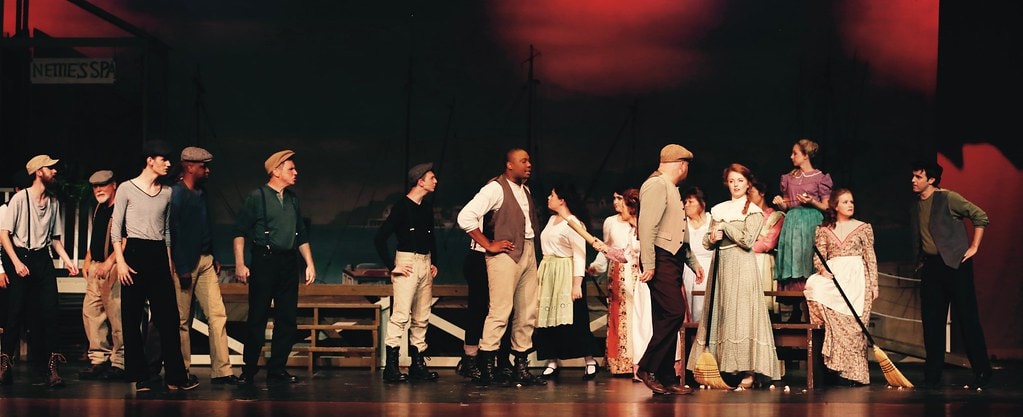 Full cast at the waterfront — Carousel