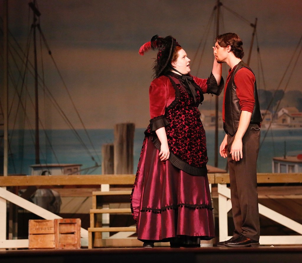 Mrs. Mullin confronting Billy on the dock — Carousel