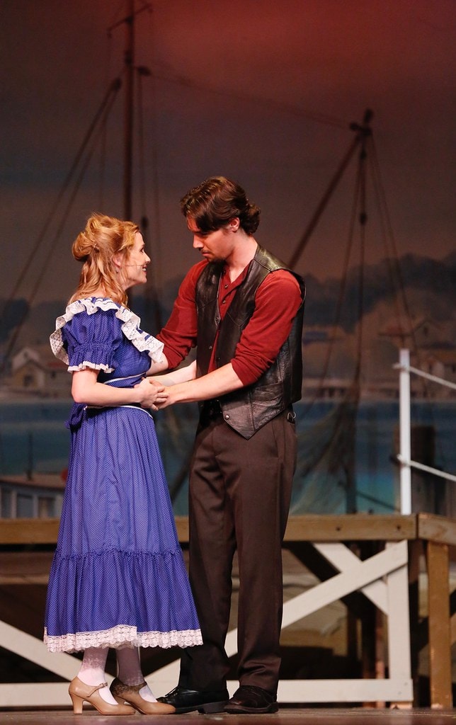 Julie and Billy romantic moment at the harbor — Carousel