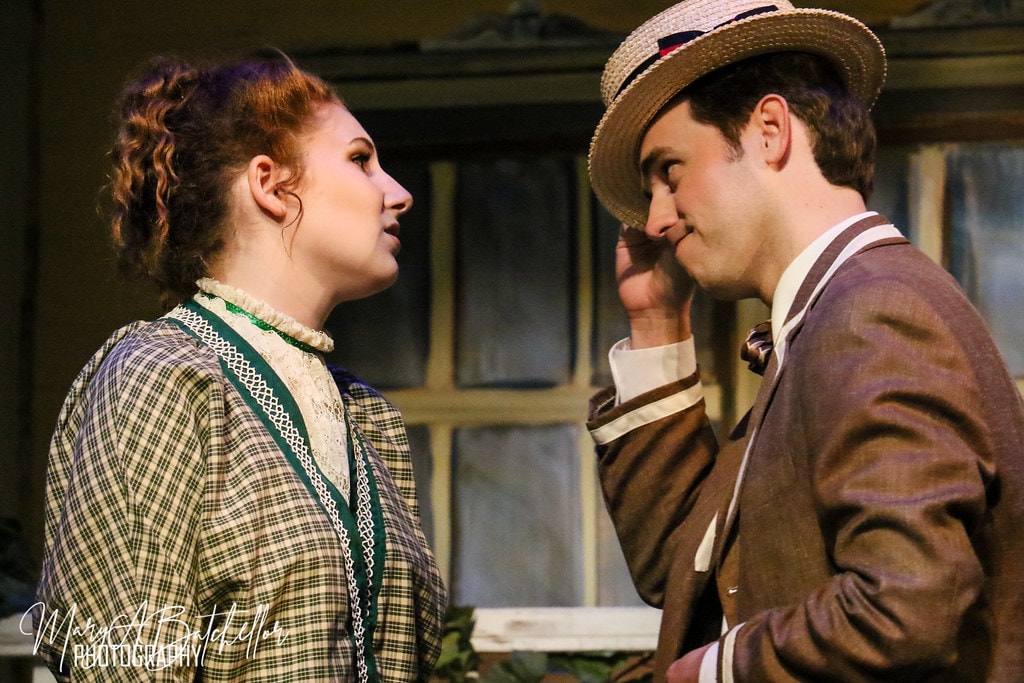 The Music Man — Marian and Harold Hill in a close face-to-face moment
