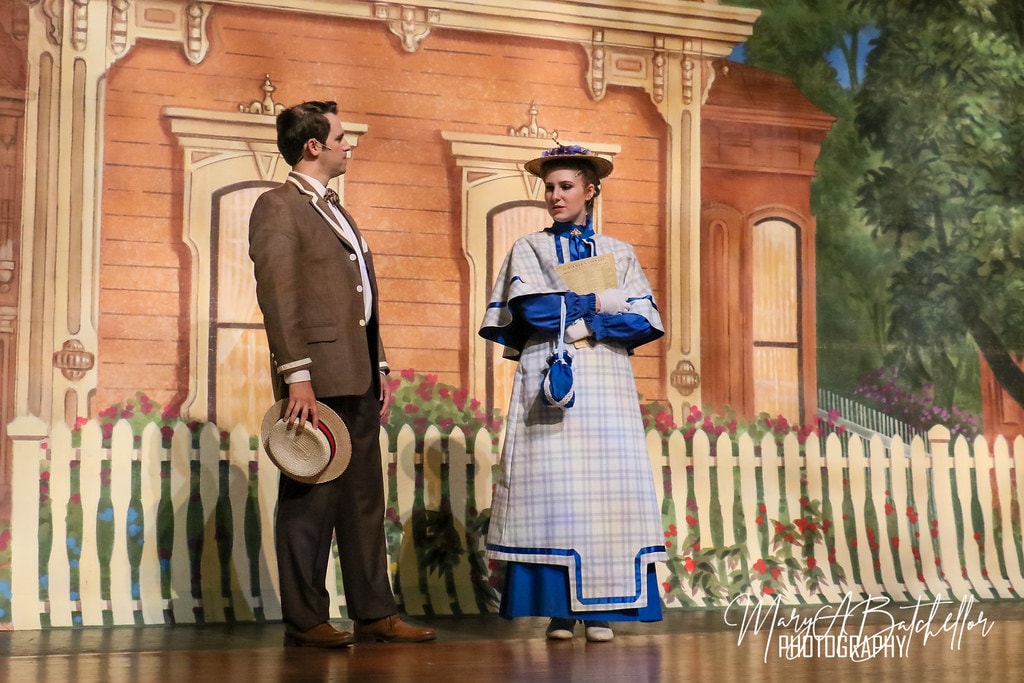 The Music Man — Harold Hill and Marian Paroo face each other