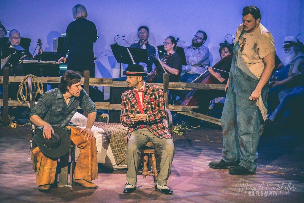 Oklahoma! — Curly, Ali Hakim, and Jud Fry scene