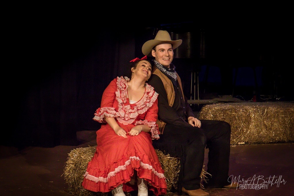 Oklahoma! — Ado Annie and Will Parker on hay bales