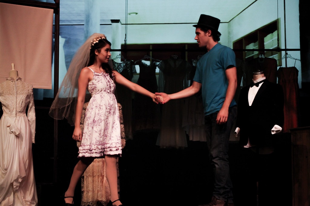 Ensemble dance number on stage — West Side Story