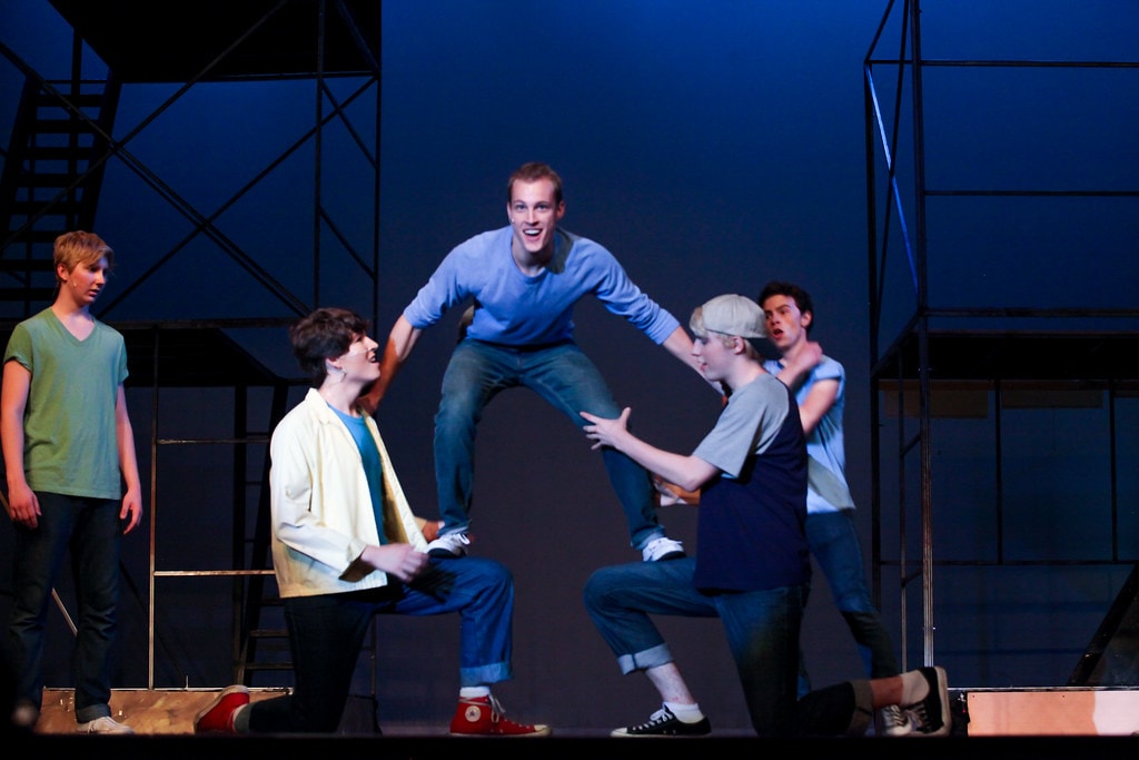 Dramatic scene on stage — West Side Story
