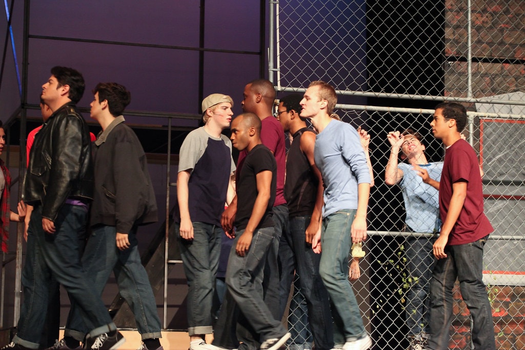 Ensemble cast on stage — West Side Story